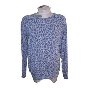 David Bitton BUFFALO Womens Gray Leopard‎ Print Sweater Shirt Size S